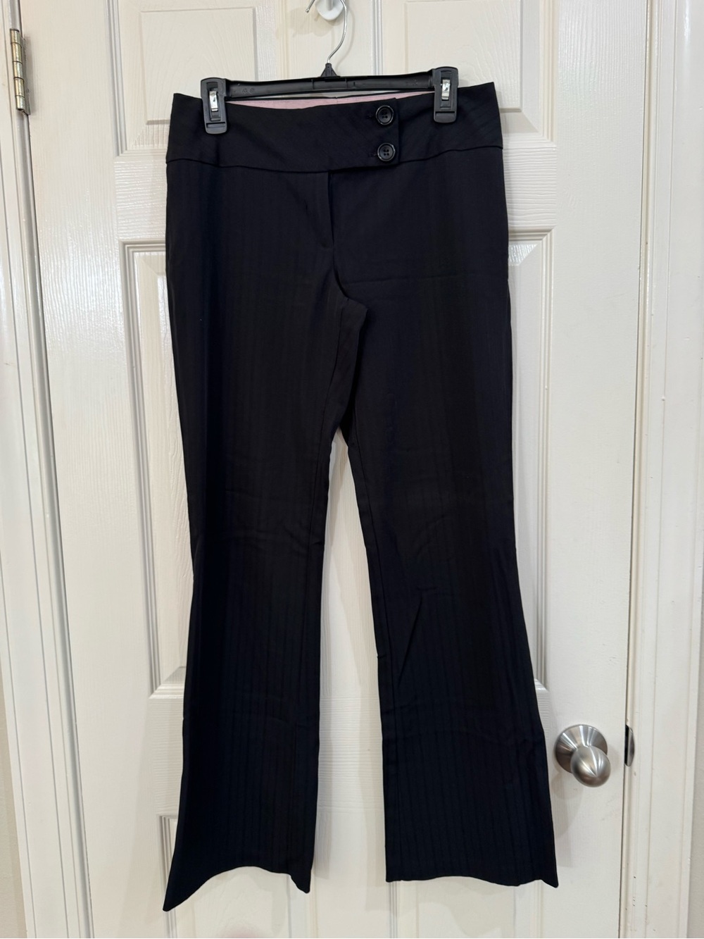 Joe Benbasset Black Boot-Cut Dress Pants